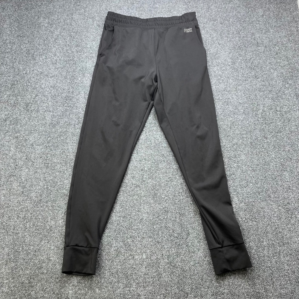 Pink Active Jogger Sweatpants Black Slim Fit Athletic Trousers